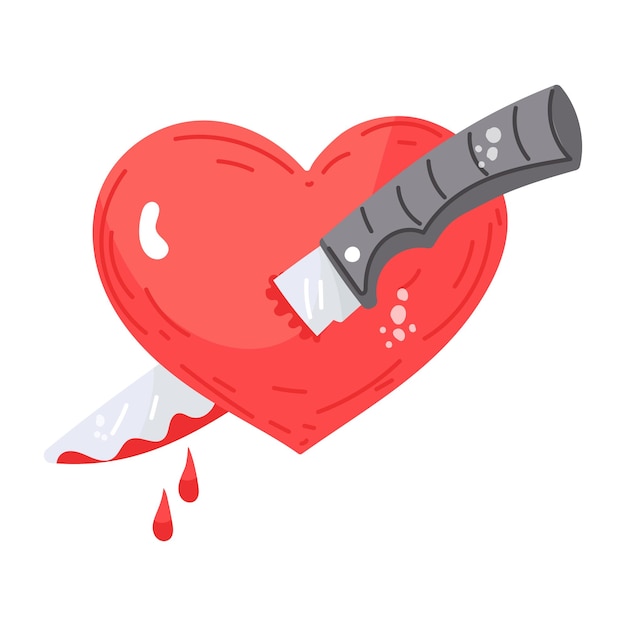 A kill heart flat editable icon