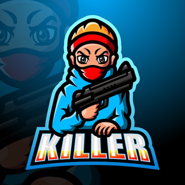 Killer mascot esport illustration