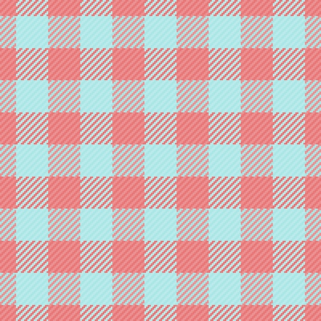 Kilt texture seamless fabric spring check textile tartan Jacket pattern background vector plaid in light and red colors