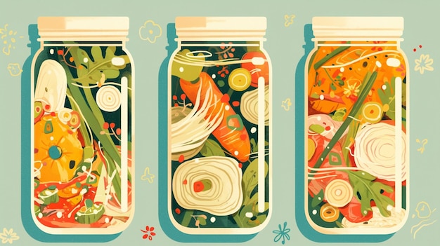 Kimchi jars in traditional kitchens