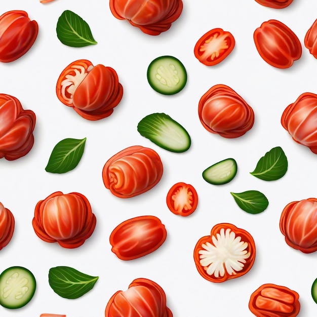 Vector kimchi vector set white background isolated a high qua