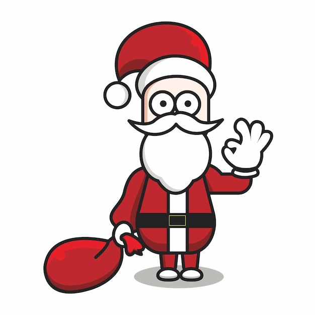 kind santa claus on white background