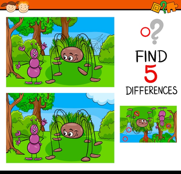 Kindergarten task of differences