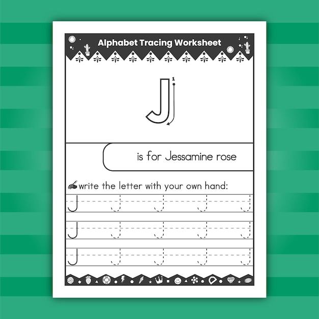 Kindergarten tracing letters worksheets - Uppercase