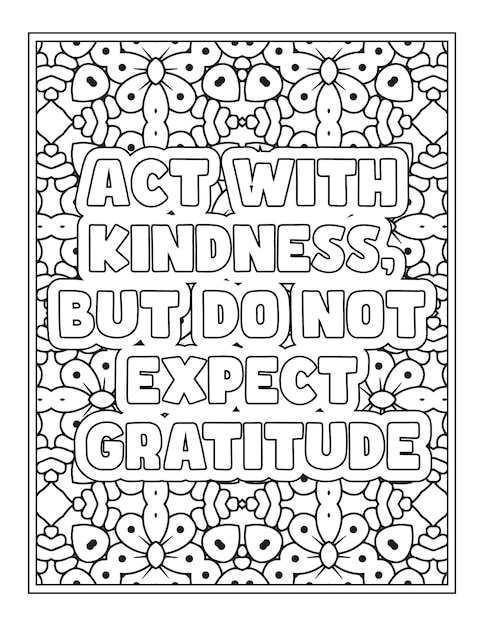 Kindness Quotes Coloring Page