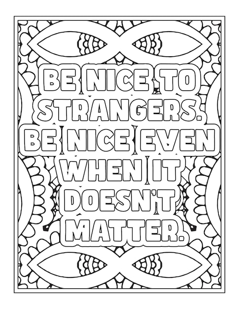 Kindness Quotes Coloring Page