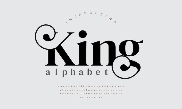 King abstract Fashion font alphabet Minimal modern urban fonts for logo brand etc Typography