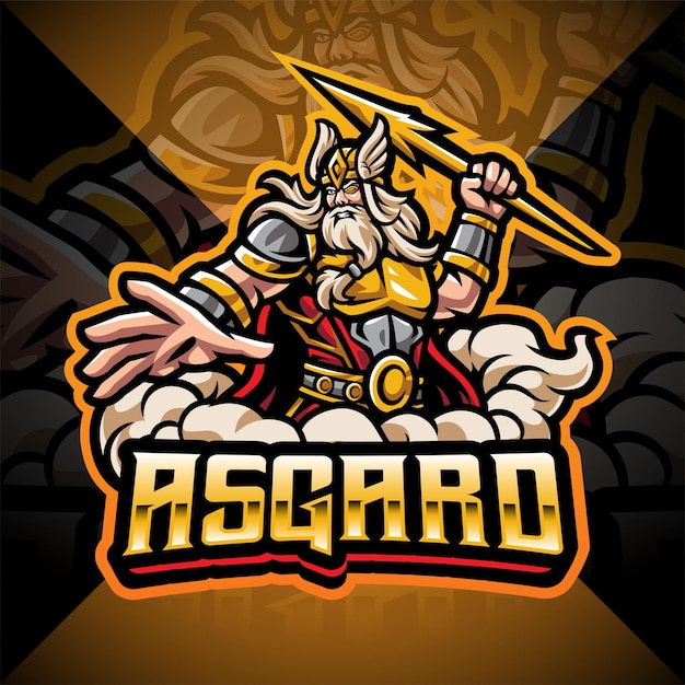 King asgard esport mascot logo design