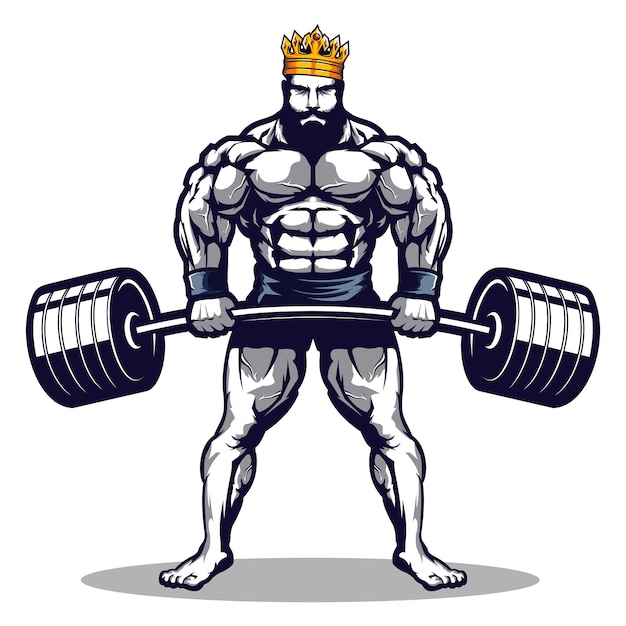 King bodybuilding and gym logo