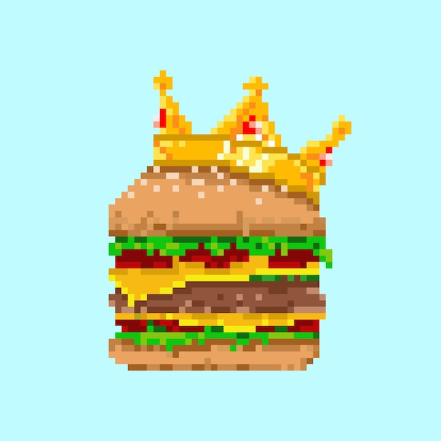 King of Burger in pixel art