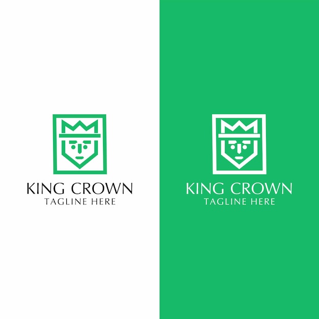 King crown logo design icon template