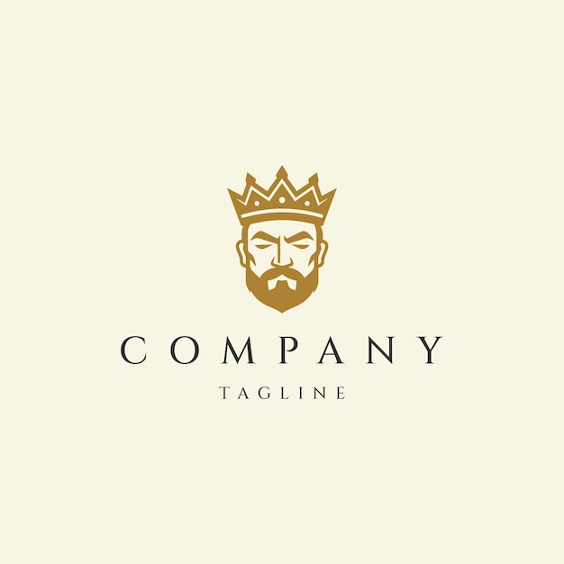 King crown logo design icon vector template