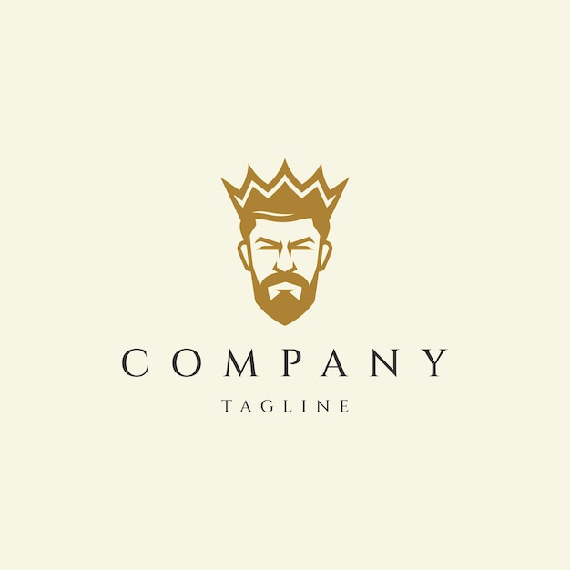 King crown logo design icon vector template