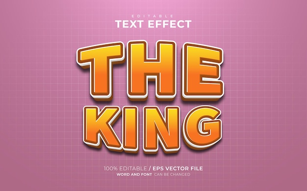 The king Editable Text Effect