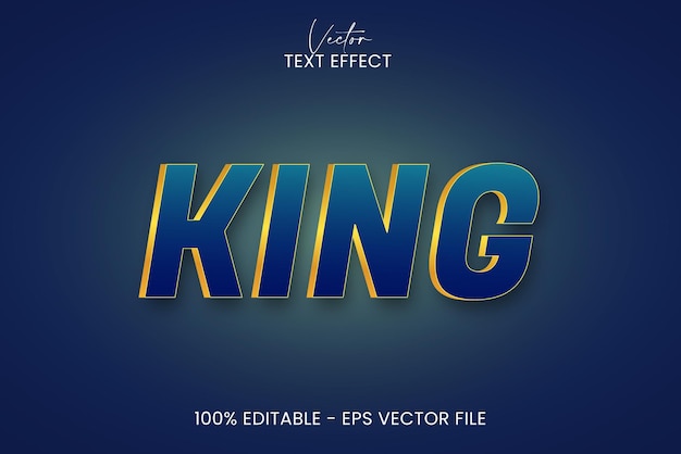 King editable text style effect