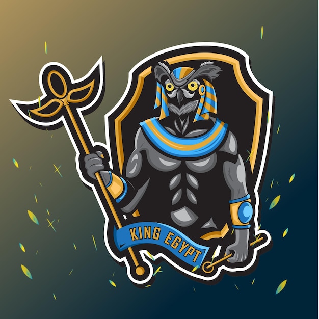 King of egypt amazing logo for mascot team, club, tournament and league logo