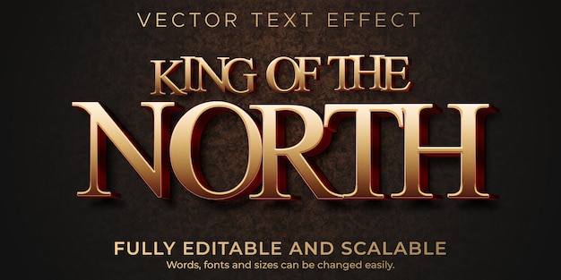 King epic text effect template