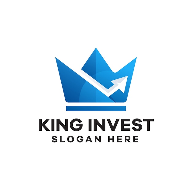 King Investment Gradient Logo Design