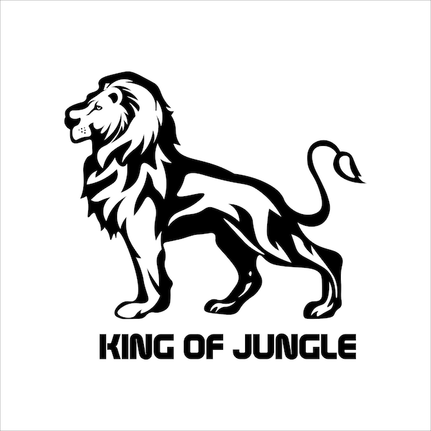 King of jungle logo illustration vector design