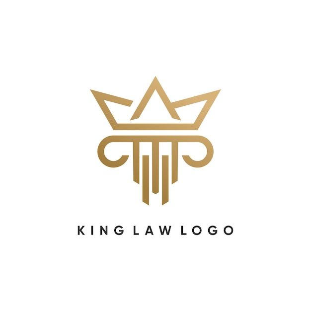 King law icon vector with modern element concept logo design Premium Vector