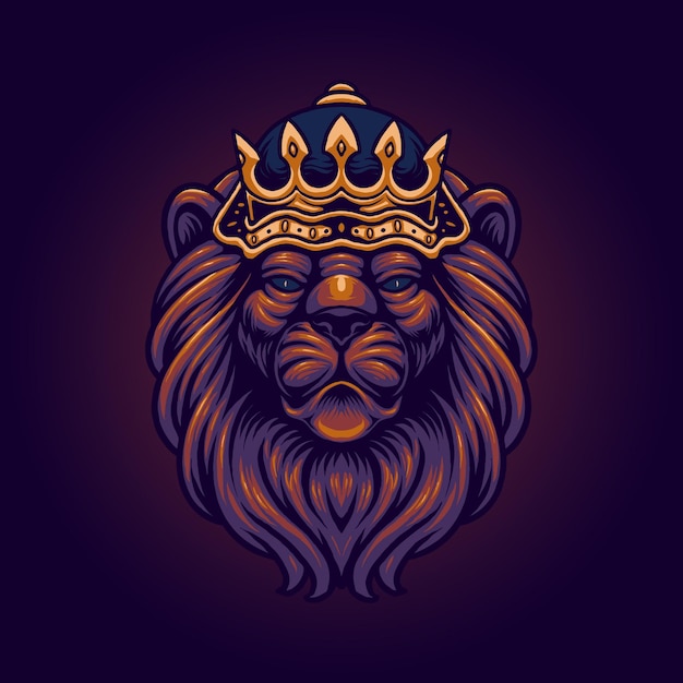 The king of lion illustration