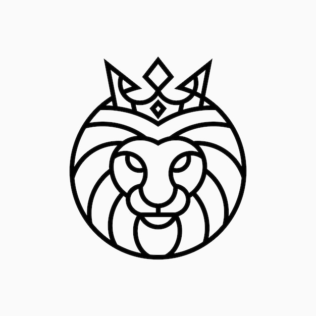 King lion simple logo