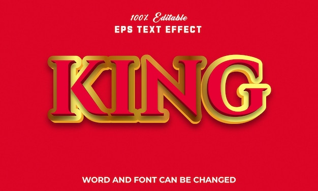 king luxury Editable 3d text Effect Style Premium