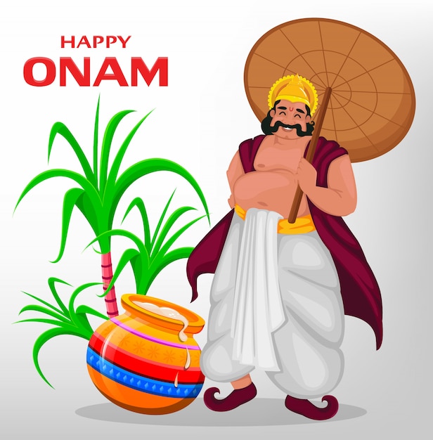 King Mahabali, Happy Onam festival in Kerala