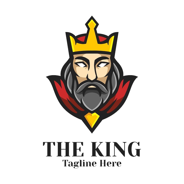 The king mascot logo design vector