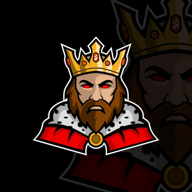 king mascot logo design vector