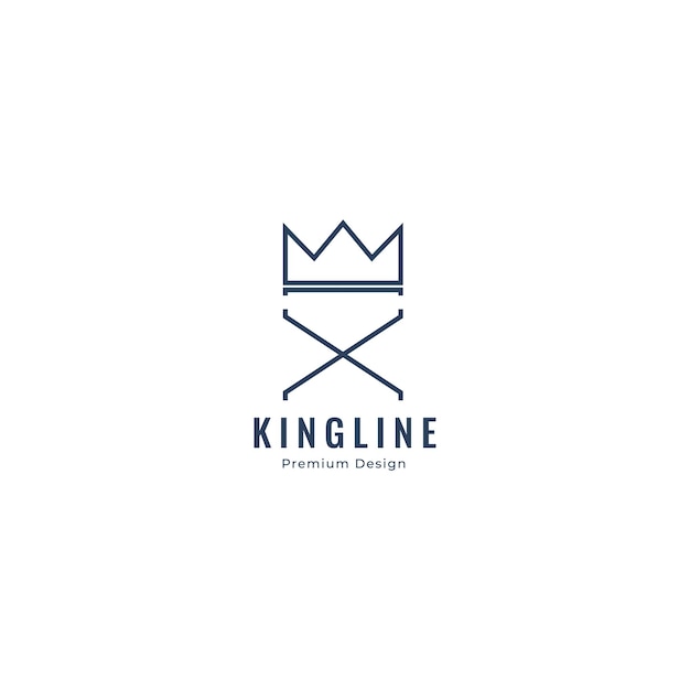 King minimal logo design vector graphic icon symbol illustration