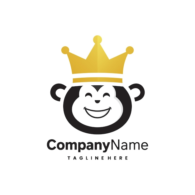 A king monkey logo design template