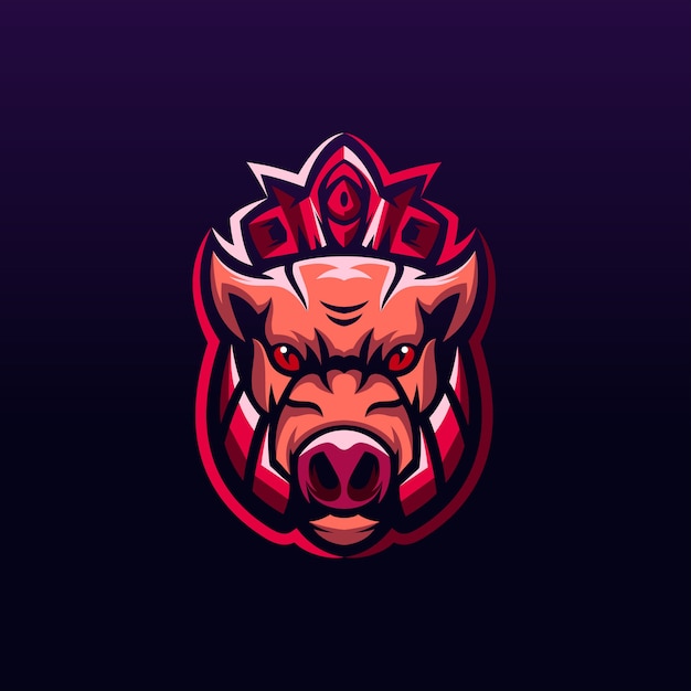 the king of pigs logo design