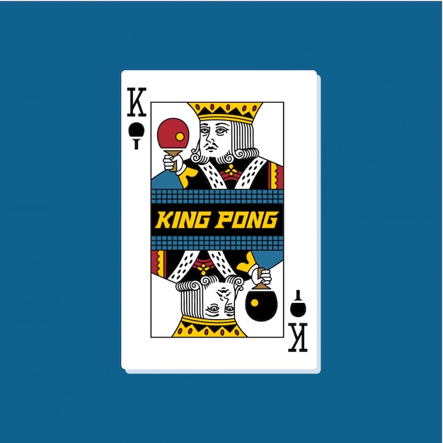 King Pong Playing Cards Illustrations