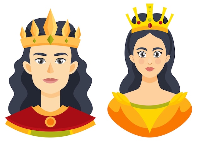 King and Queen Vector Illustration