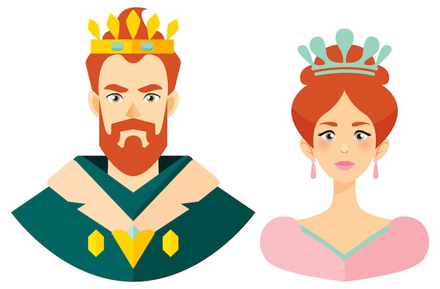 King and Queen Vector Illustration