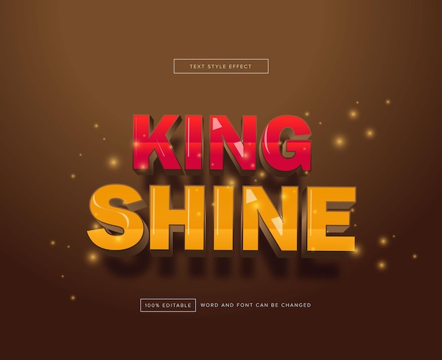 King Shine Text Effect Editable