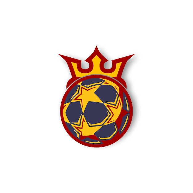 King soccer logo template football king logo design vector