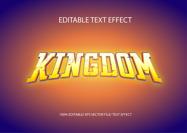 Kingdom 3d text effect editable