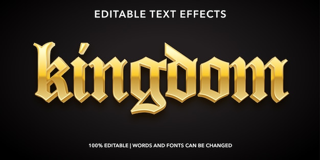 Kingdom Editable Text Effect