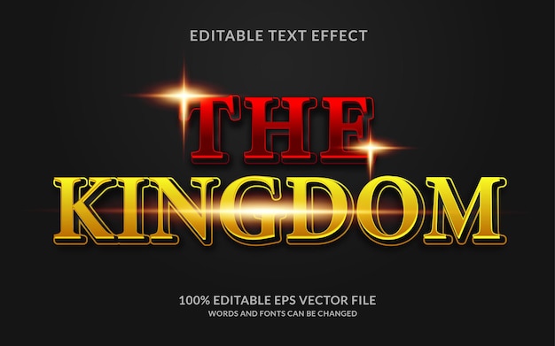 The kingdom editable text effect