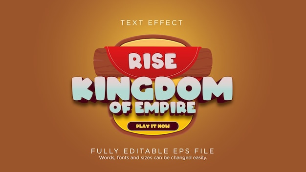 Kingdom of empire Games UI Button Text Effect Font Type