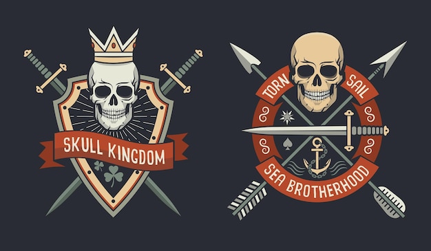 Kingdom and sea brotherhood emblems