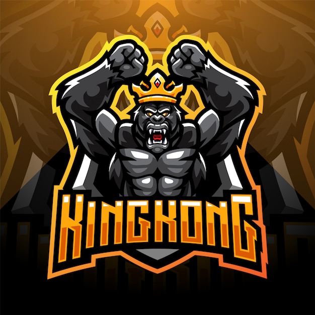 Kingkong esport mascot logo design