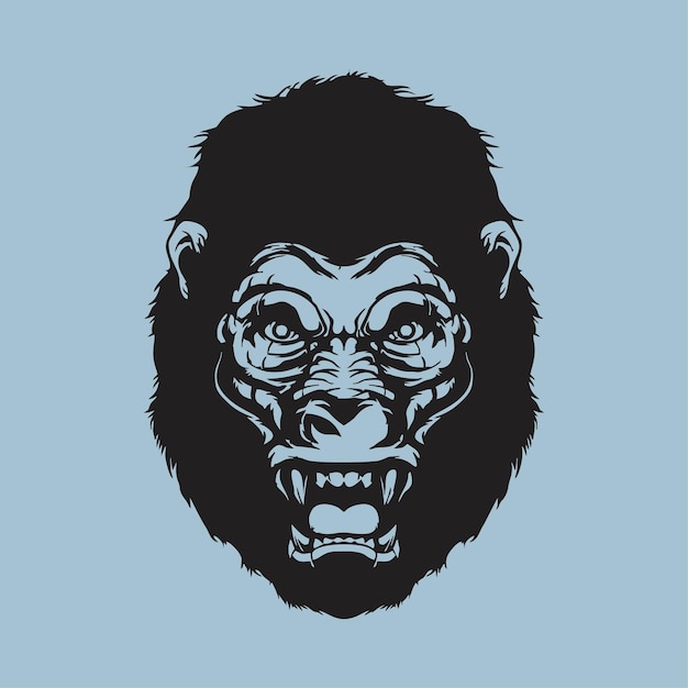 kingkong vector art in hand drawing