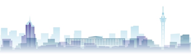 Kinshasa Transparent Layers Gradient Landmarks Skyline