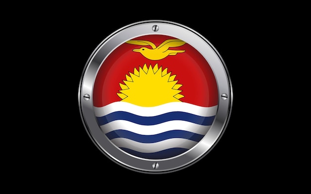 Kiribati flag in  3d vector