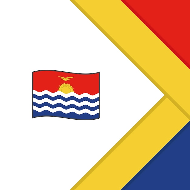 Kiribati Flag Abstract Background Design Template Kiribati Independence Day Banner Social Media Post Kiribati Cartoon