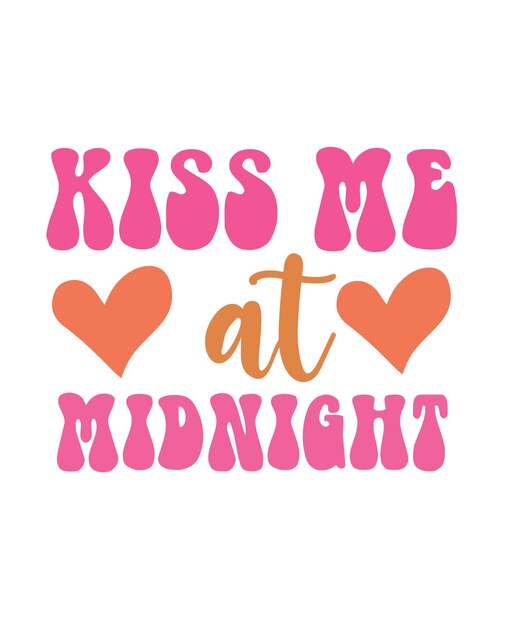 Vector kiss me at midnight