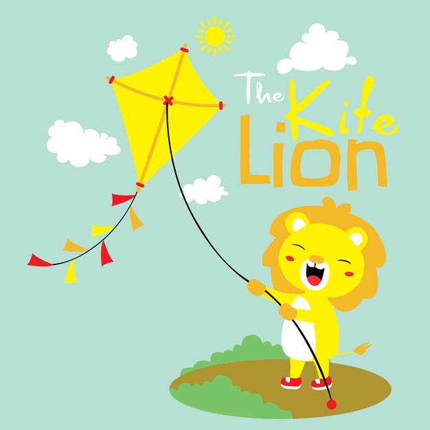 The kit lion design best for tshirt sticker mascot and etc